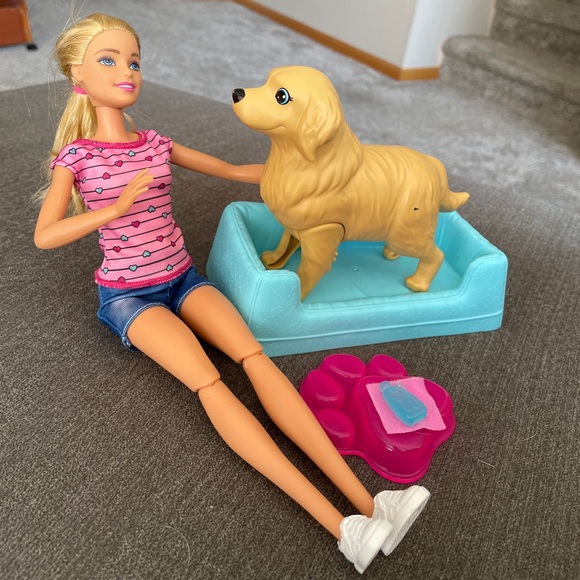 Barbie Toys Barbie Newborn Pups Playset Doll Dog Puppies Bed Tub Poshmark